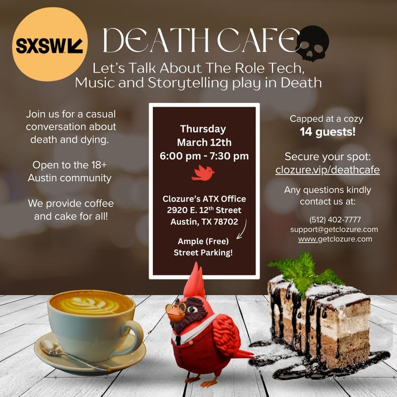 Cover Image for SXSW Themed Death Cafe @ Clozure HQ