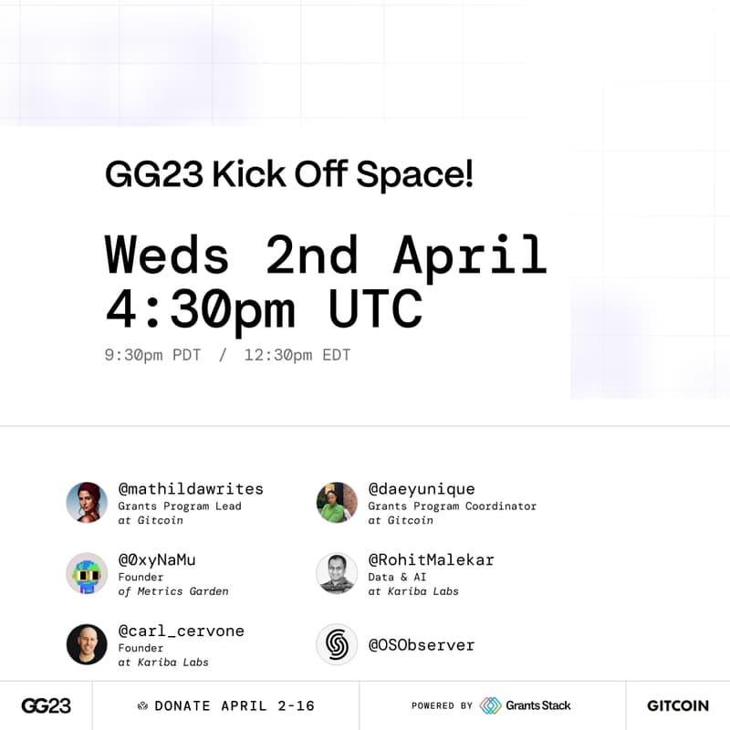 Cover Image for GG23 Kick Off Space
