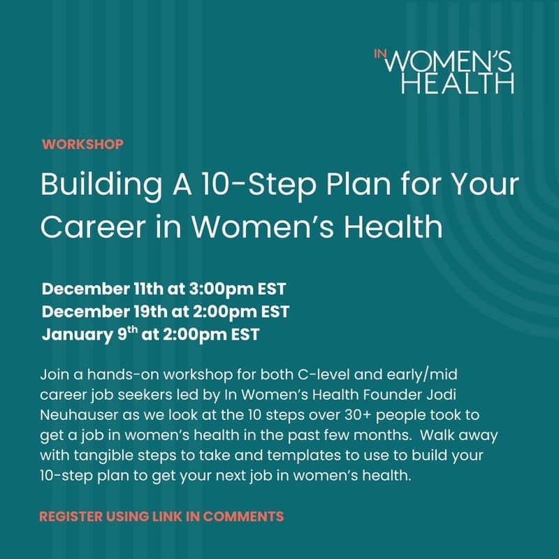 Cover Image for Building A 10-Step Plan for Your Career in Women's Health
