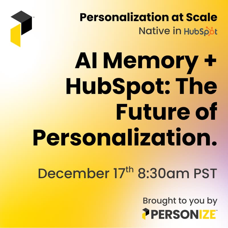 Cover Image for AI Memory + HubSpot: The Future of Personalization