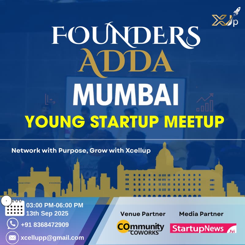 Cover Image for Founders Adda Young Startup Meetup Mumbai