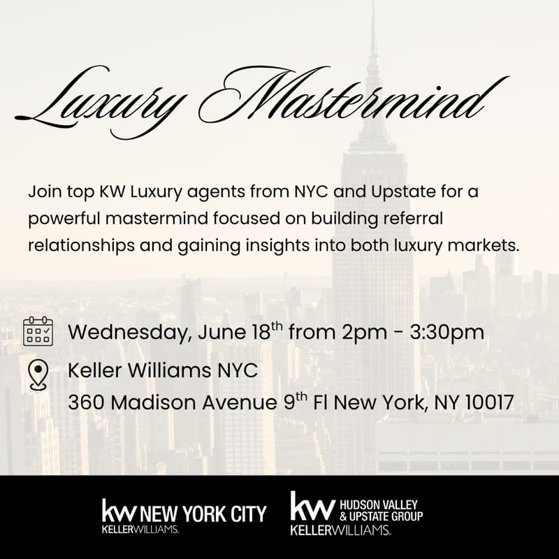 Cover Image for Luxury Mastermind with NYC and Hudson Valley Upstate Group