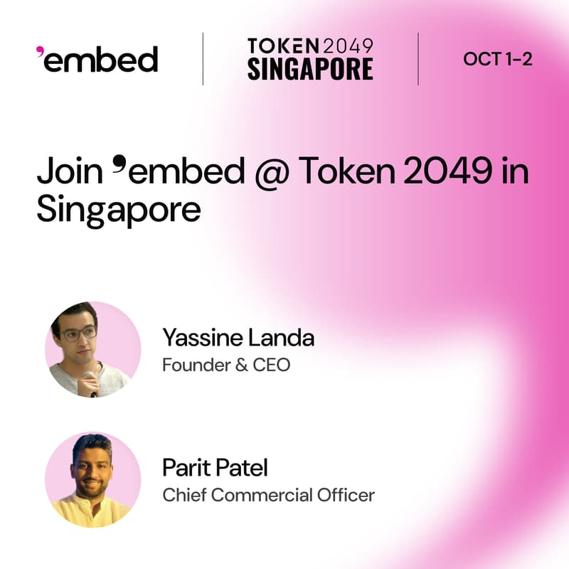 Cover Image for Meet ❜embed @ Token2049