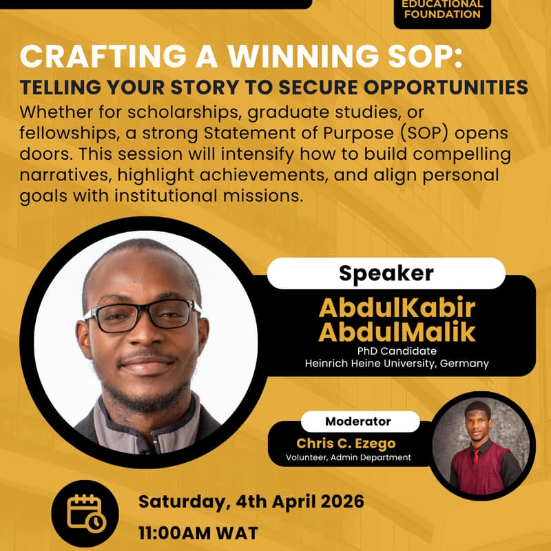 Cover Image for Crafting a Winning SOP: Telling Your Story to Secure Opportunities