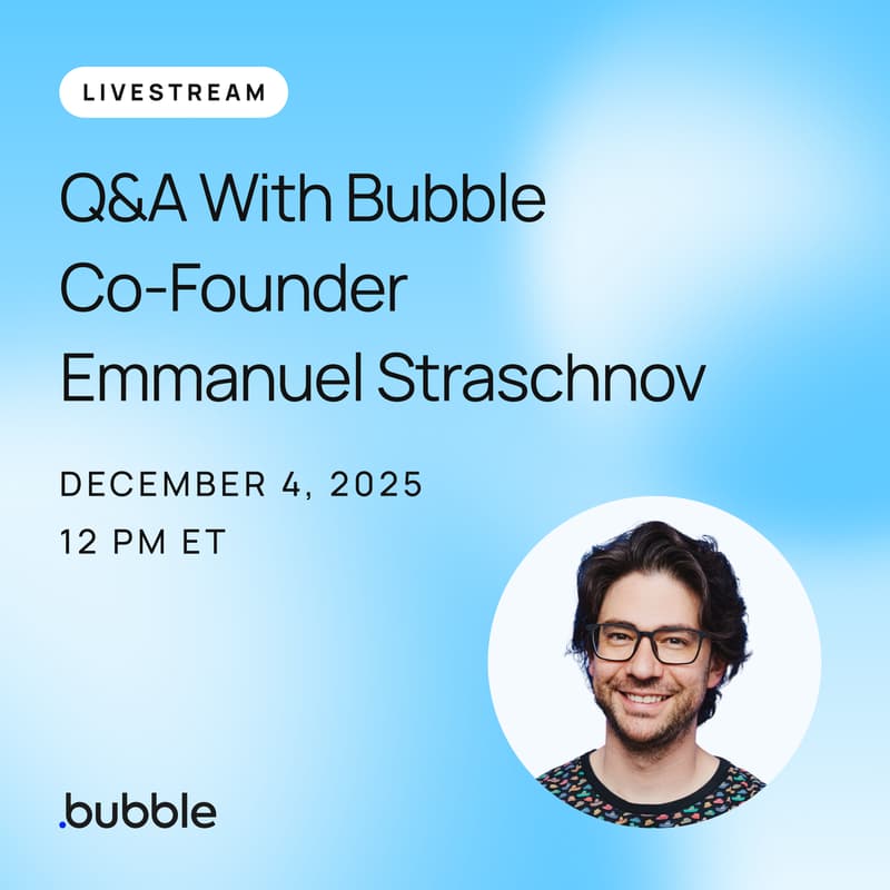 Cover Image for [LIVE] AMA With Bubble Co-Founder Emmanuel Straschnov