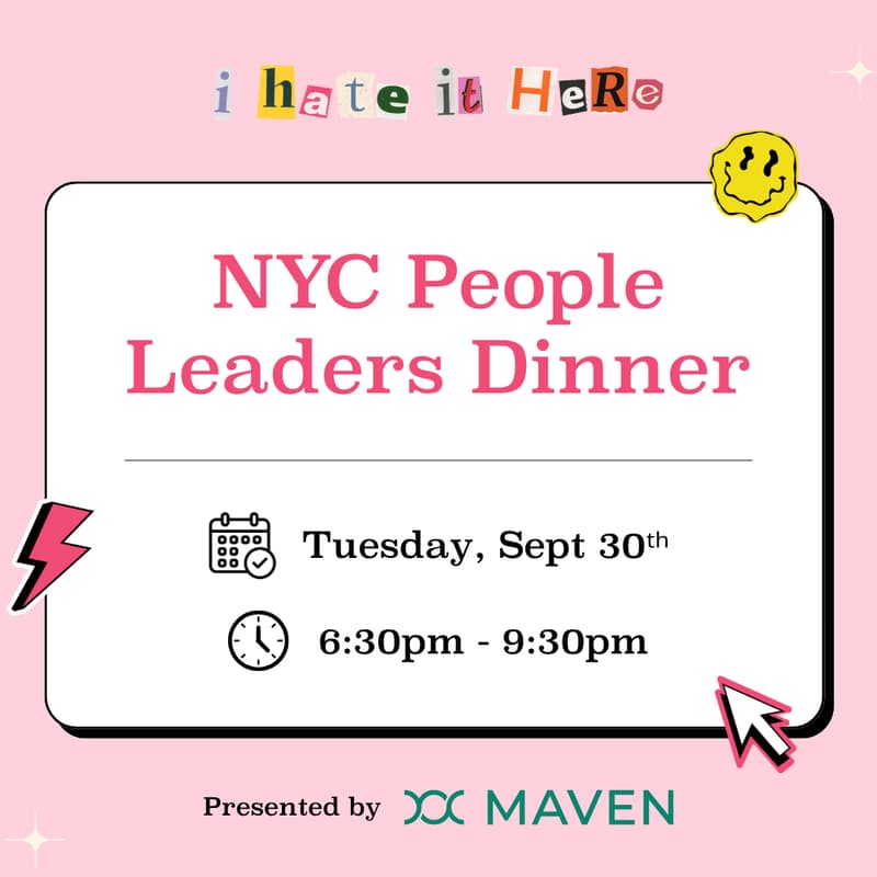 Cover Image for [NYC] People Leaders Dinner with Maven Clinic