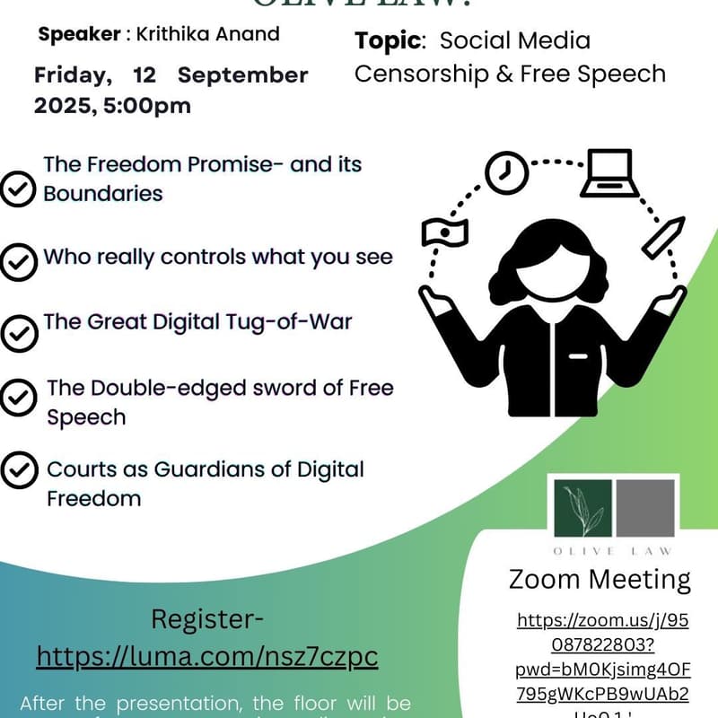 Cover Image for Friday Knowledge Session -  Olive Law