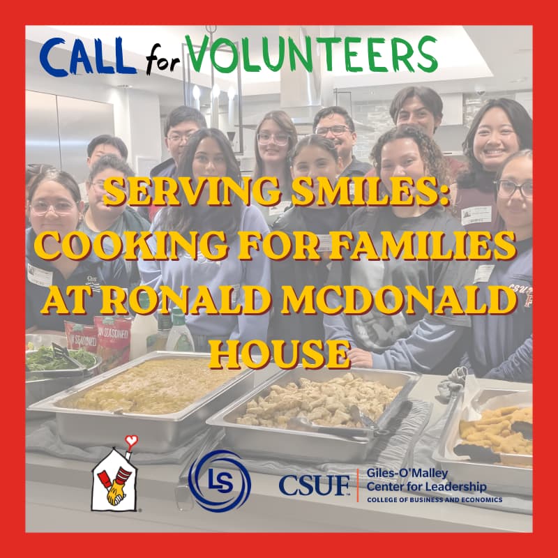 Cover Image for Serving Smiles: Cooking for Families at Ronald McDonald House