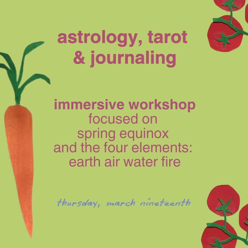 Cover Image for Journaling + Intuitive Astrology Workshop: Exploring the Elements