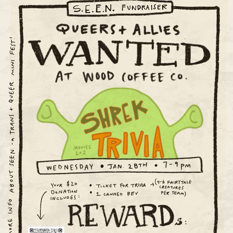 Cover Image for Shrek Trivia!! a SEEN FUNdraiser