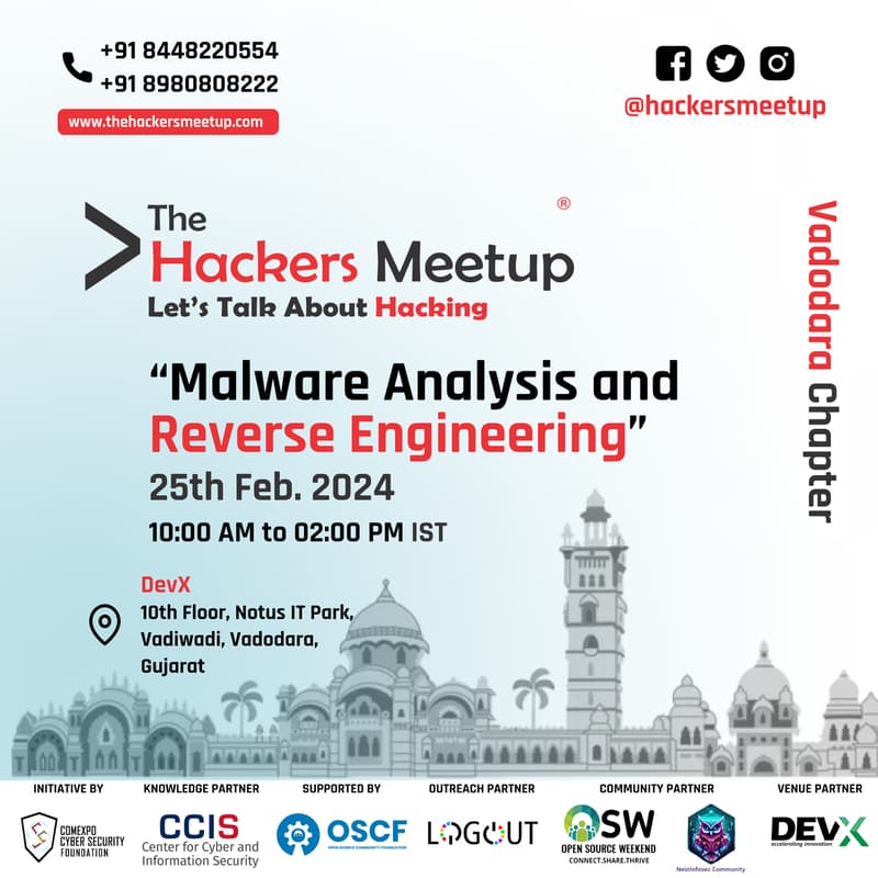Cover Image for The Hackers Meetup Vadodara - February