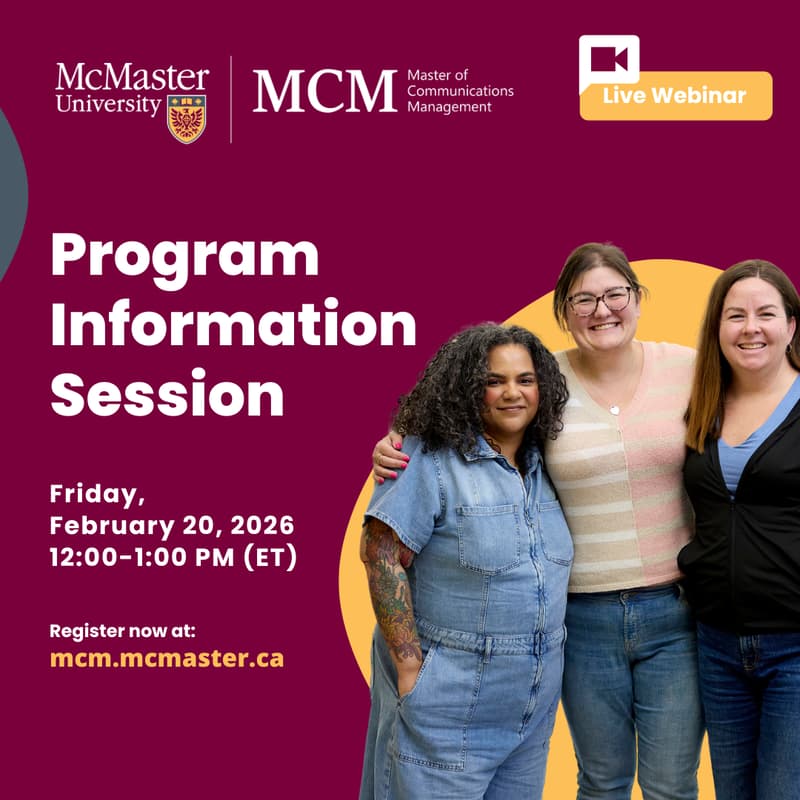 Cover Image for McMaster University MCM Program Information Session