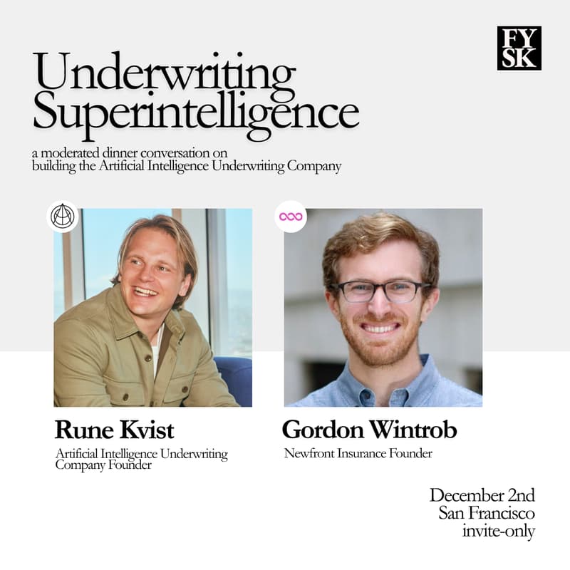 Cover Image for Underwriting Superintelligence, a moderated founder dinner