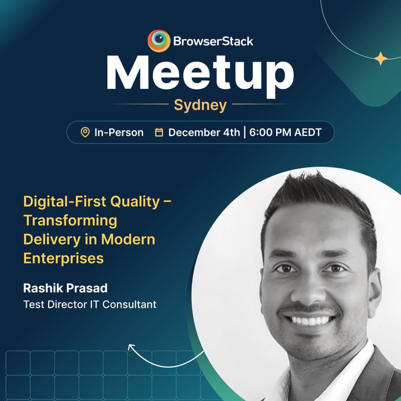 Cover Image for BrowserStack QA Meetup - Sydney