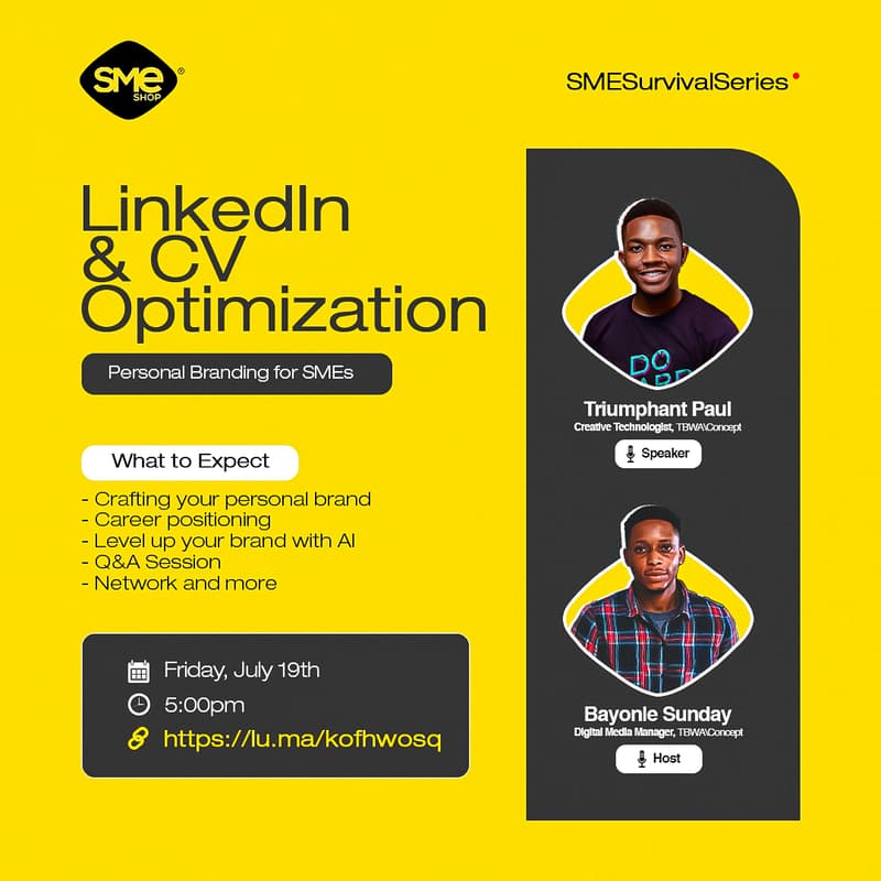 LinkedIn & CV Optimization: Personal Branding for SMEs · Zoom · Luma