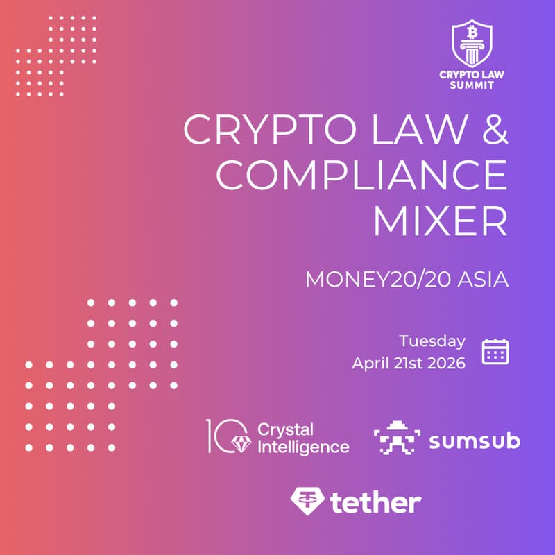 Cover Image for Crypto Law & Compliance Mixer @ Money20/20 | Tether, Crystal & Sumsub