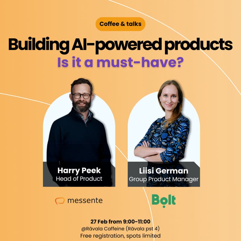 Cover Image for Product coffee & talks morning in Tallinn I Powered by Messente