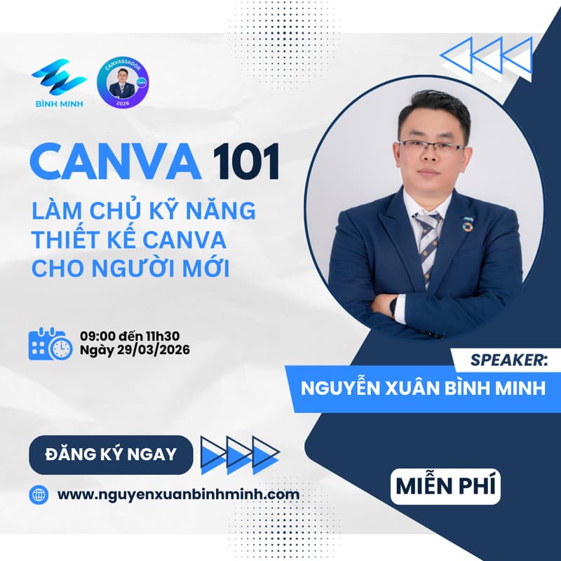Cover Image for Canva 101 - Làm chủ kỹ năng thiết kế Canva cho người mới