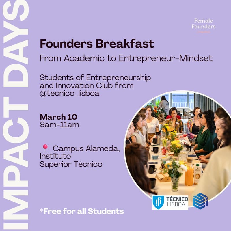 Cover Image for Female Founders Breakfast: Lisbon — Researcher To Entrepreneur Mindset