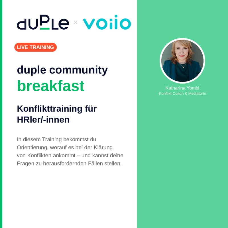 Cover Image for duple community Event: Konfliktraining für HR Teams