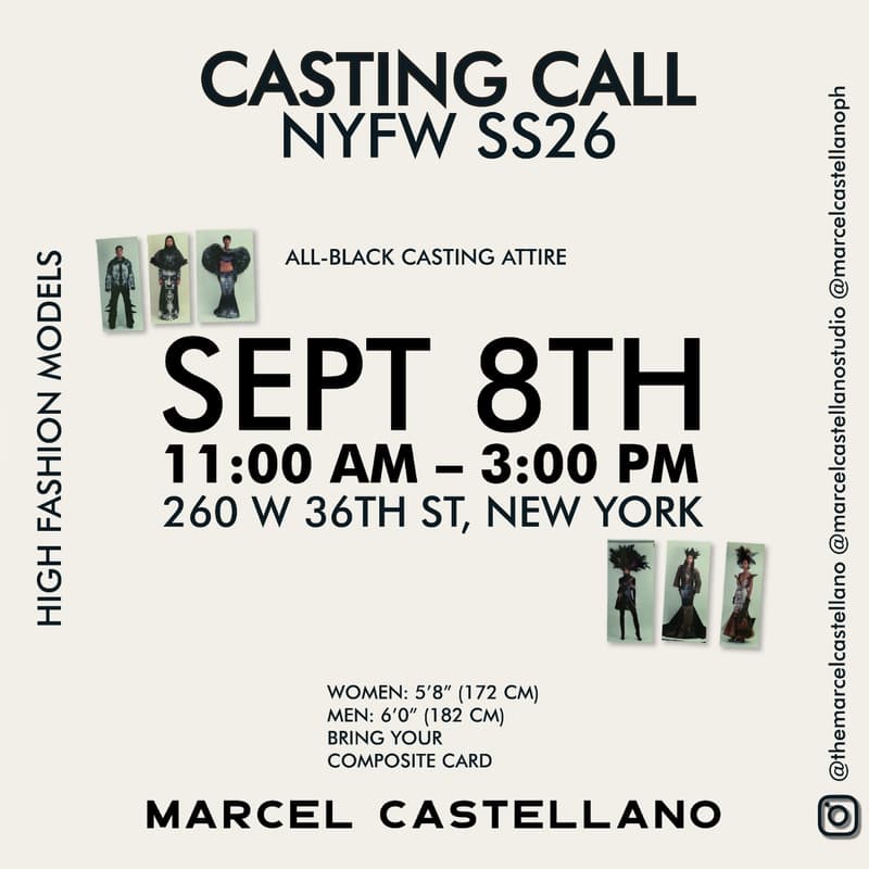 Cover Image for NYFW Casting Call - Marcel Castellano
