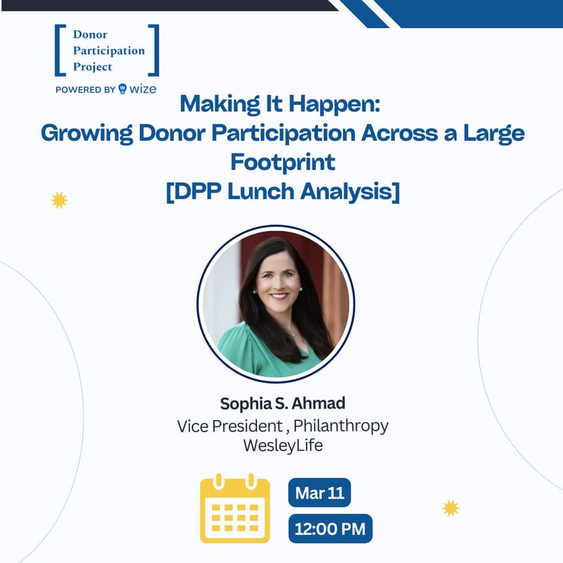 Cover Image for Making It Happen: Growing Donor Participation Across a Large Footprint [DPP Lunch Analysis]