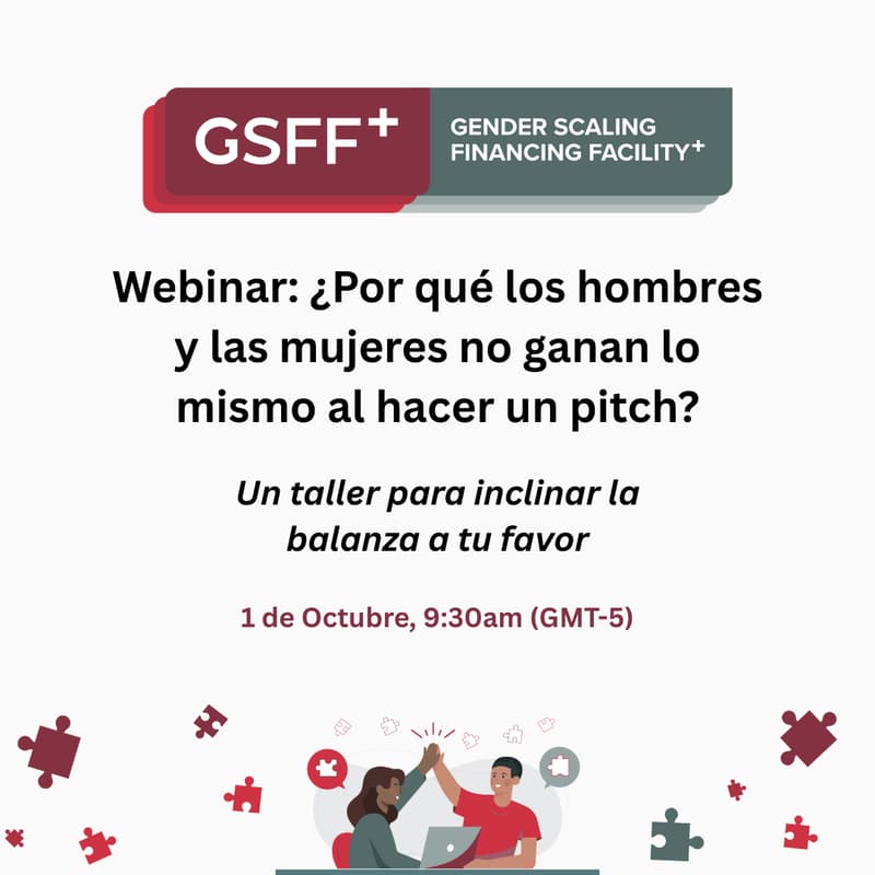 Cover Image for 🚀 Webinar: ¿Por qué los hombres y las mujeres no ganan lo mismo al hacer un pitch? - un taller para inclinar la balanza a tu favor