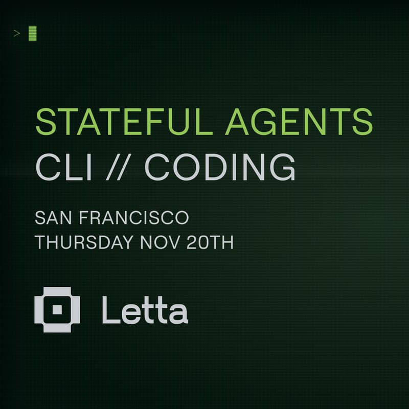 Cover Image for Stateful Agents Meetup: Building CLI / Coding Agents with Memory