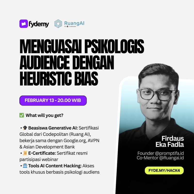 Cover Image for Content Hacking: Menguasai Psikologis Audience Dengan Heuristic Bias