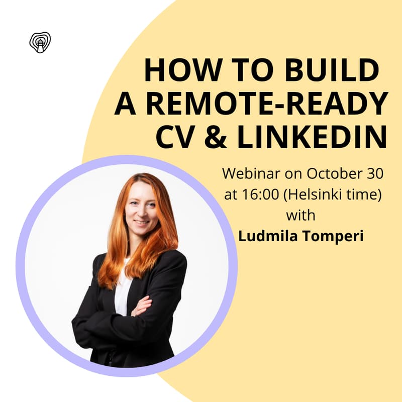 Cover Image for Webinar: How to build a remote-ready CV & LinkedIn