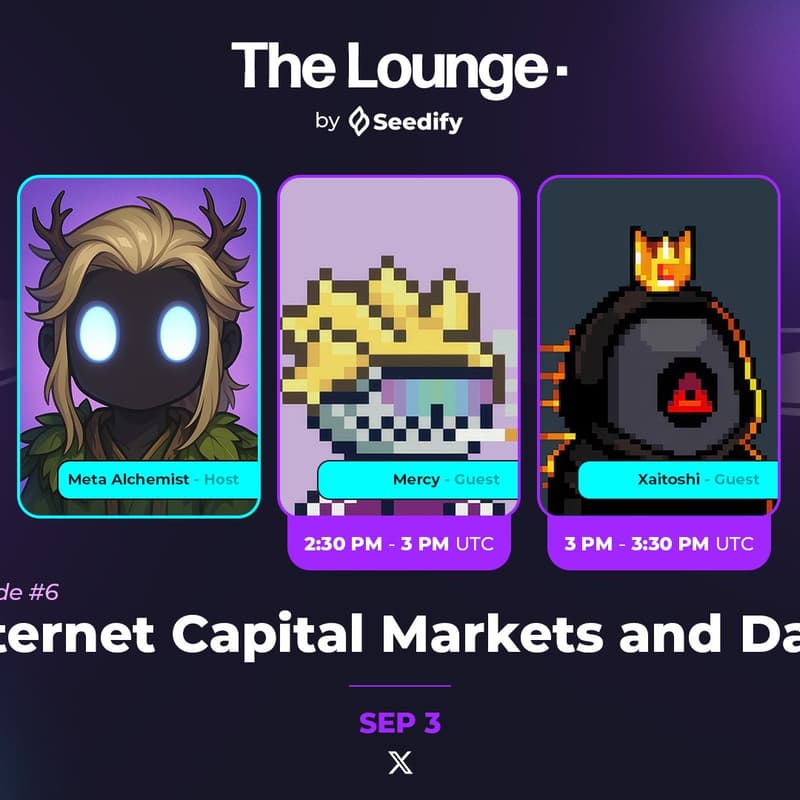 Cover Image for The Lounge (by Seedify) - Internet Capital Markets and Data