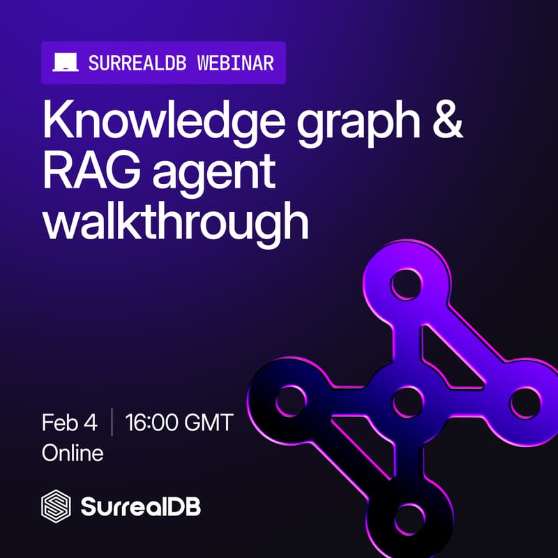 Cover Image for Webinar: Knowledge graph and RAG agent walkthrough