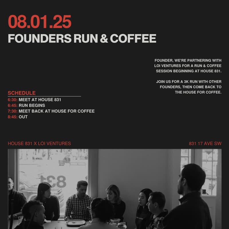 Cover Image for LOI x 831 Founders & Investors Run & Coffee