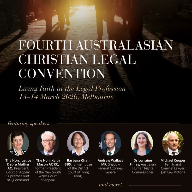 Cover Image for Fourth Australasian Christian Legal Convention: Living Faith in the Legal Profession