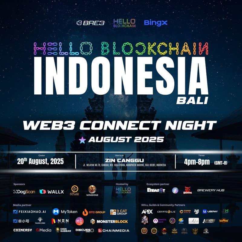 Cover Image for 🌐 Hello Blockchain Indonesia @Coinfest Asia 2025— Web3 Connect Night