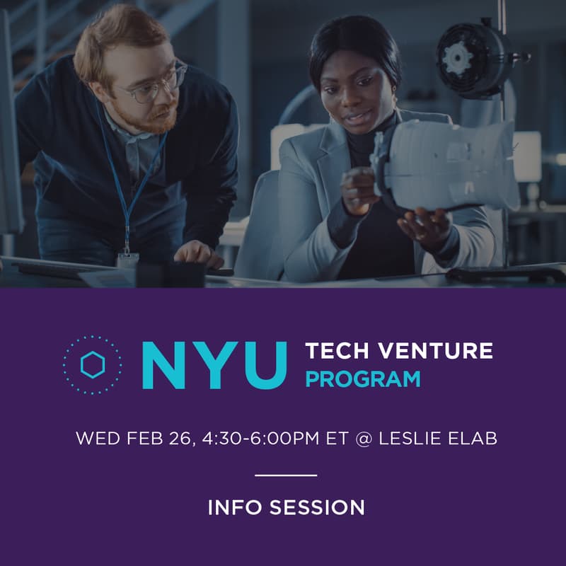 Cover Image for NYU Tech Venture Program Info Session