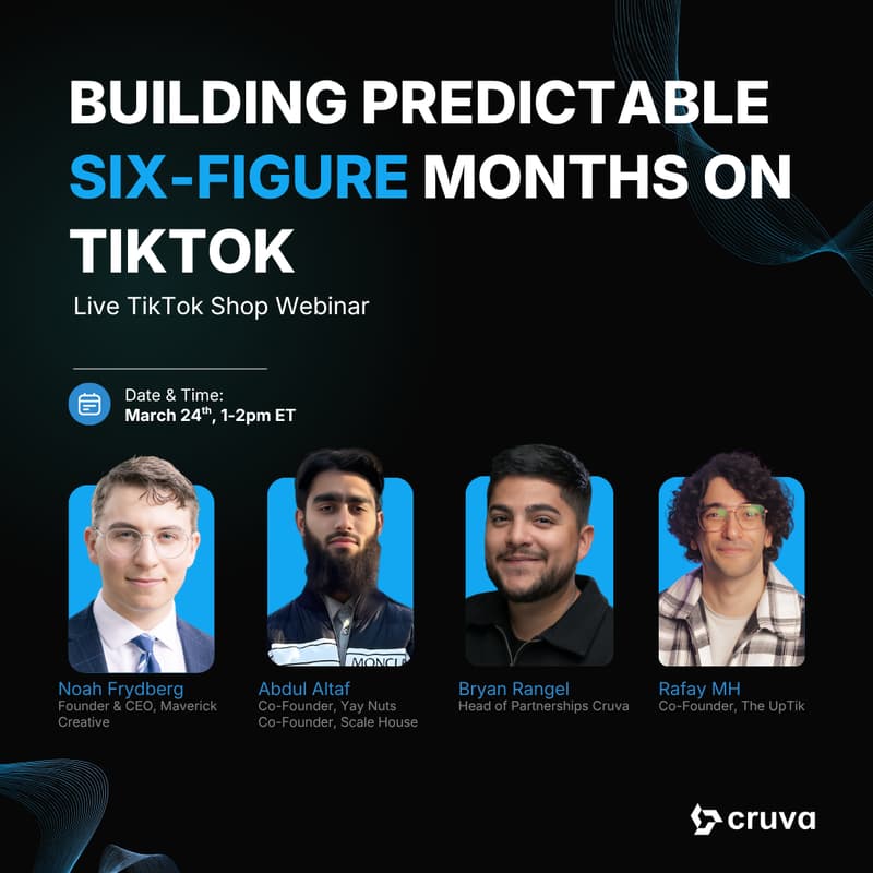 Cover Image for Building Predictable Six-Figure Months on TikTok | Cruva Webinar