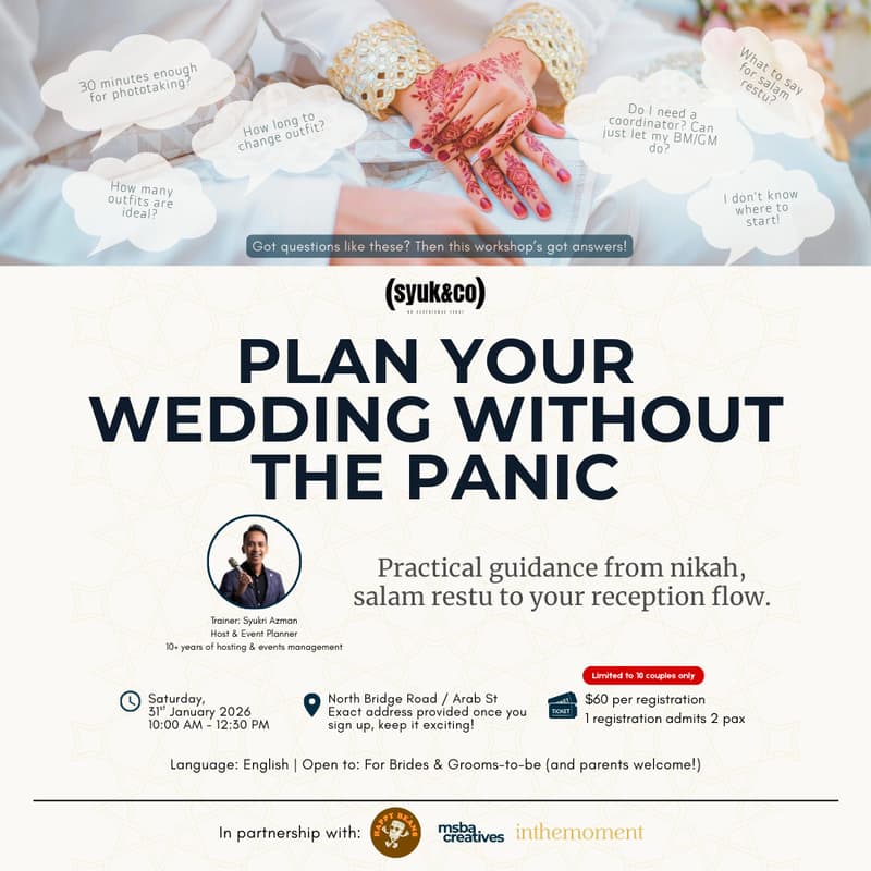 Cover Image for Plan Your Wedding Without the Panic (Singapore)