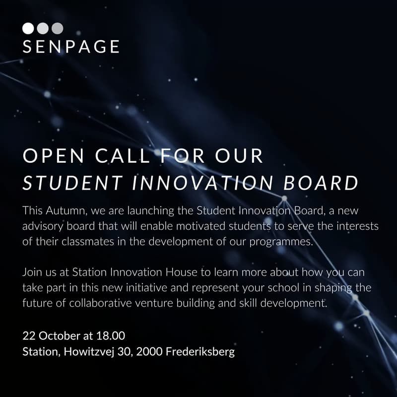 Cover Image for Open Call for Student Innovation Board // SENPAGE