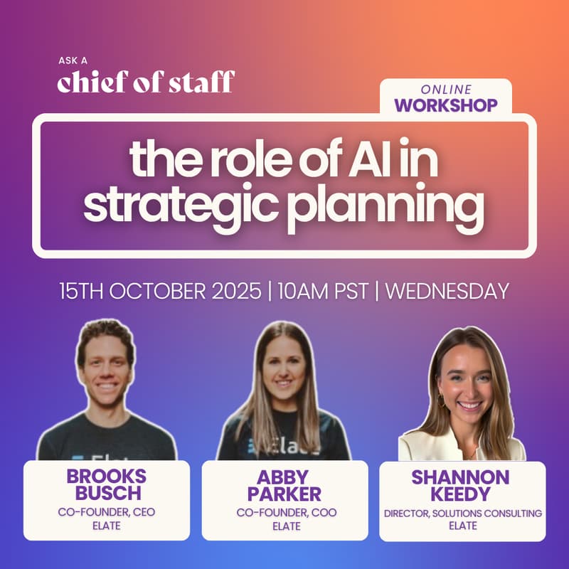 Cover Image for Ask a Chief of Staff: The Role of AI in Strategic Planning