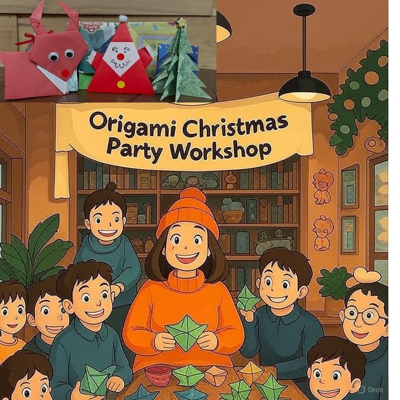 Cover Image for Vancouver - Origami Christmas Workshop Party (THIS Friday! Dec 12, 6pm - 8pm)