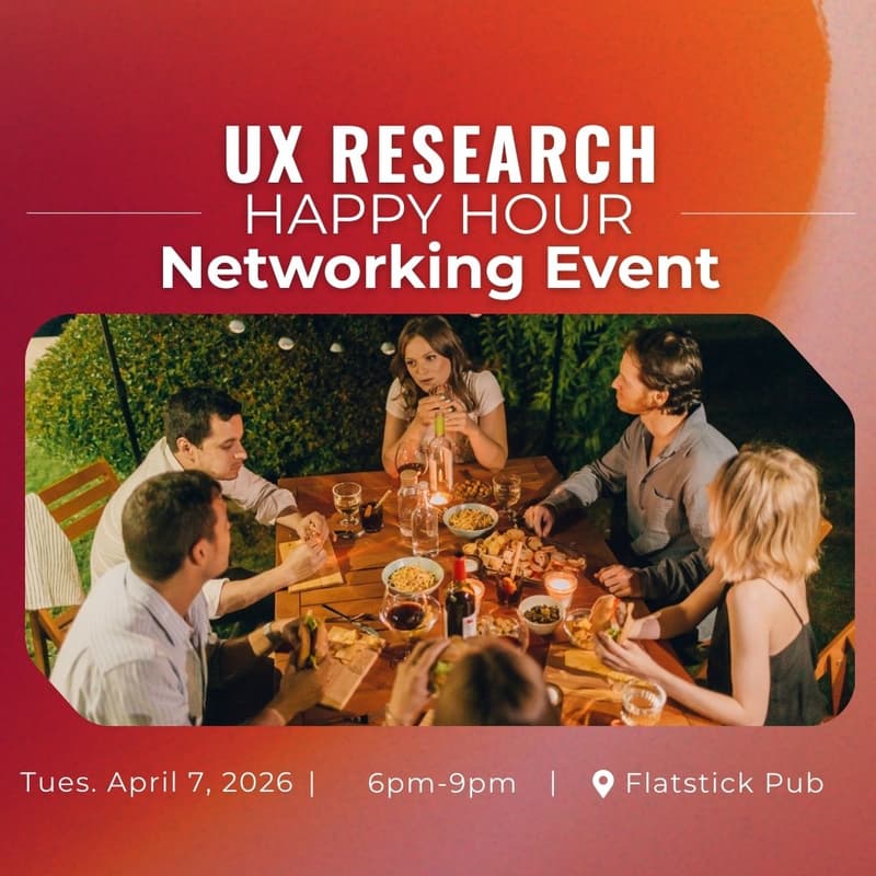 Cover Image for UX Research Happy Hour Networking Event - Redmond!