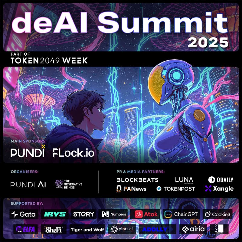 Cover Image for deAI Summit 2025 TOKEN2049 | Pundi AI x TGB x FLock.io
