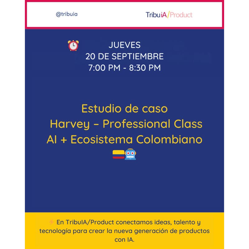 Cover Image for Estudio de caso: Harvey – Professional Class AI + Ecosistema Colombiano