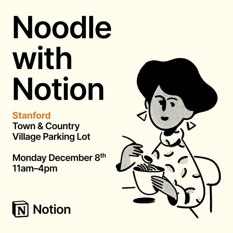 Cover Image for Noodle with Notion @ Stanford University!