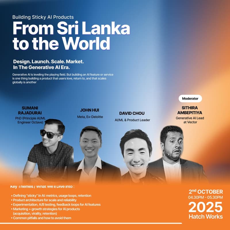 Cover Image for Building Sticky AI Products from Sri Lanka to the World