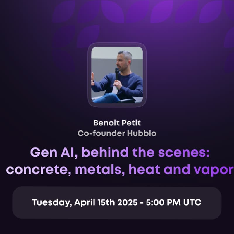 Cover Image for Gen AI, behind the scenes: concrete, metals, heat and vapor