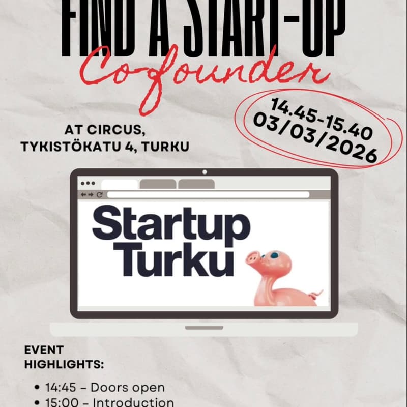 Cover Image for Find your Co-founder & Startup Turku community event