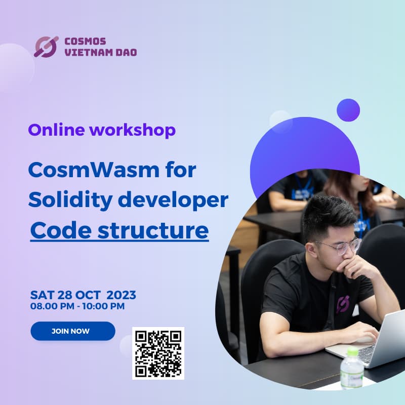 Cover Image for [Online] CosmWasm for Solidity developer workshop: Code structure