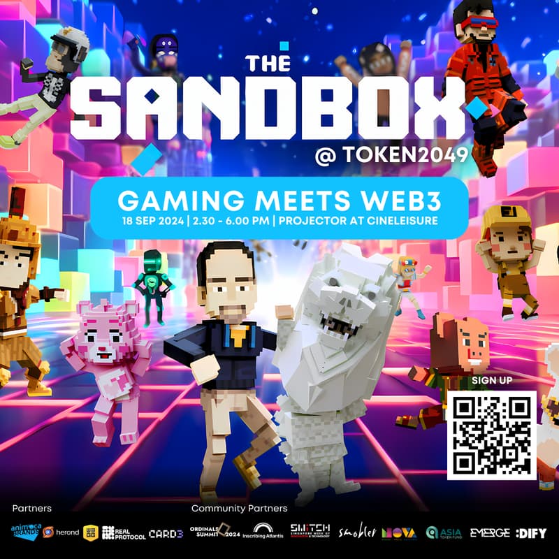 Cover Image for THE SANDBOX @ TOKEN2049 | Gaming meets Web3